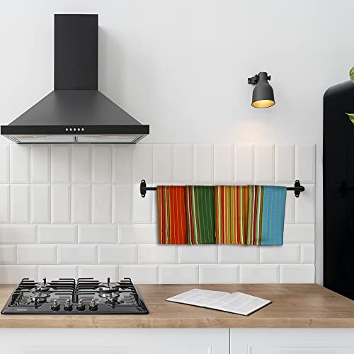 Kitchen Towels Cotton Dish Towels 20”x30” (20" x 30" (Set of 12) / 002 Multicolor - Stripes)