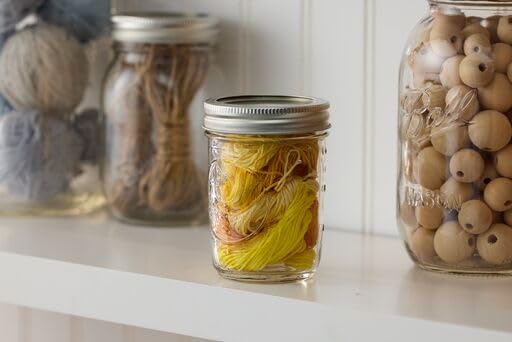 Regular Mouth Glass Mason Jars with Lids and Bands (Half Pint / 8 Ounce (Pack of 24))