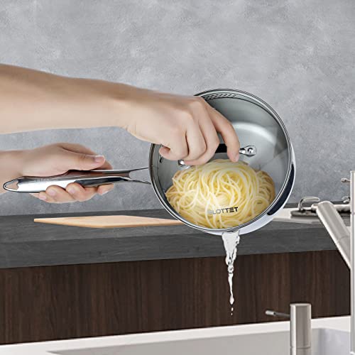 3.5 Quart Stainless Steel Saucepan with Steamer (3.5 Quarts)