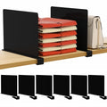 6 Black Shelf Dividers (Black / 6 PCS)
