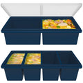 Silicone Freezer Trays with Lids (Dark Blue)