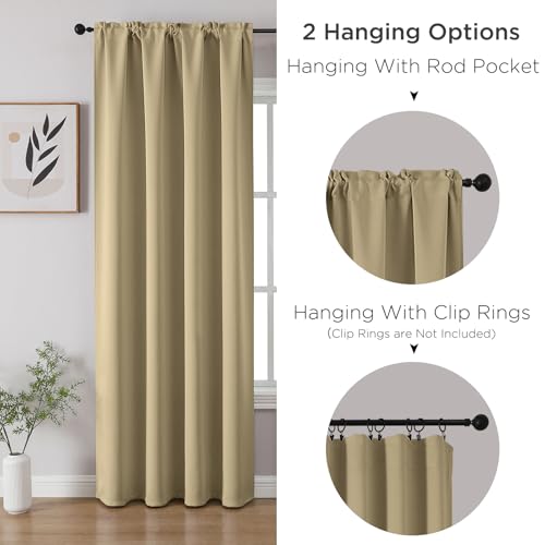Beige Blackout Curtains Customize (Beige / Customsize)