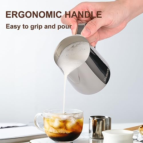 Milk Frothing Pitcher (A0 Silver / 12 Ounces)