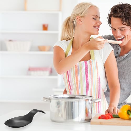 Stainless Steel Spoon Rest (1.Fishtail-Black)