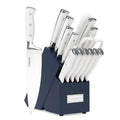 15 Piece Knife Set with Block (Navy/White)