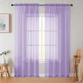 Lavender Sheer Curtains 84 Inches Long 2 Panels (Lavender / 42"W x 84"L (Pack of 2))