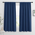 Blackout Curtains for Bedroom Living Room Nursery 63 inches Long (Navy Blue / 42"W x 63"L (Pack of 2))