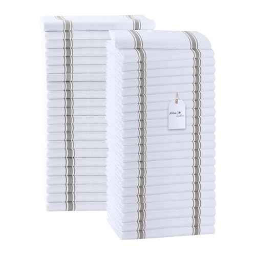 Dish Towels Set (Grey Stripe / Pack of 45)