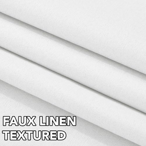100% Blackout Linen Curtains 108 Inch Long for Living Room Bedroom (Silver Grey/Linen Total Blackout / 52"W x 108"L (Pack of 2))