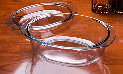 Oval Tempered Glass Casserole Dish (3.5 Liter OVAL)