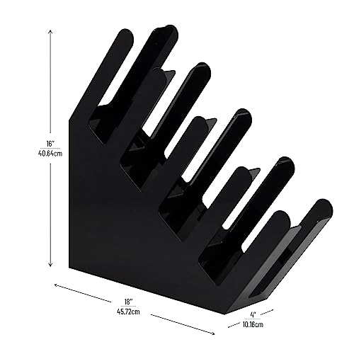 Cup and Lid Dispenser (Black Acrylic / 4 Compartment)
