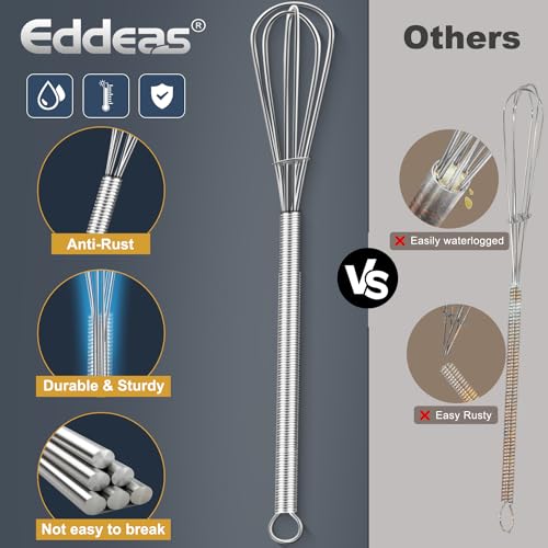 Long Mini Whisks Stainless Steel (10 inch / Silver 1Pcs)