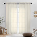 Cream Sheer Curtains 78 Inches Long 2 Panels (Cream / 42"W x 78"L (Pack of 2))