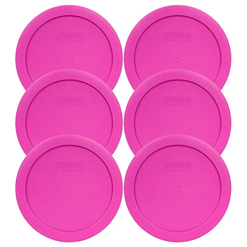 7201-PC (4-Cup) Pink BPA-free Plastic Lids (6-Pack) - Made in USA (Berry Pink)
