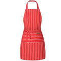 Adjustable Bib Apron with 2 Pockets Chef Cooking Kitchen Restaurant Aprons for Women Men (Red Wide)