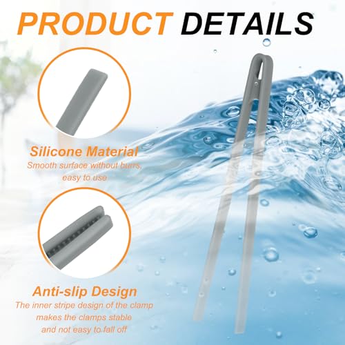 11.4" Silicone Toast Tongs (Gray / 11.4")
