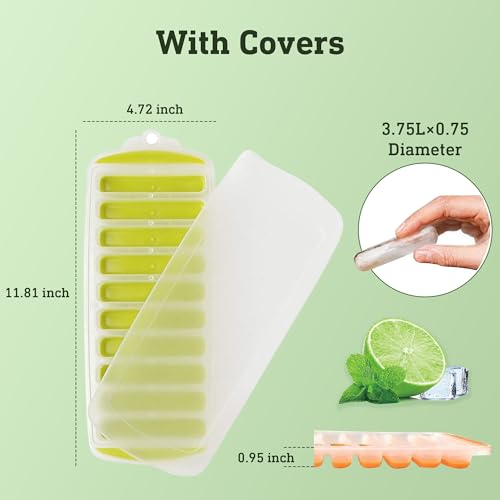 Water Bottle Ice Cube Tray (3PK with Covers (10 Slots))