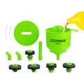No Spill Professional Quality Coolant Funnel Kit with 5 Adapters (Professional Quality)