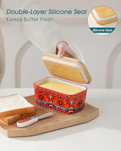 KRVI Butter Dish with Lid (Marrakech Bloom)
