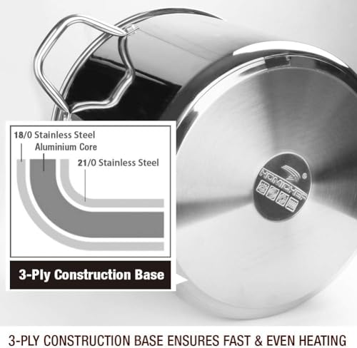 Small Stock Pot 4 Quart Nickel Free Stainless Steel (Shiny Silver - Mirror Polished Stainless Steel / 4 Quarts)