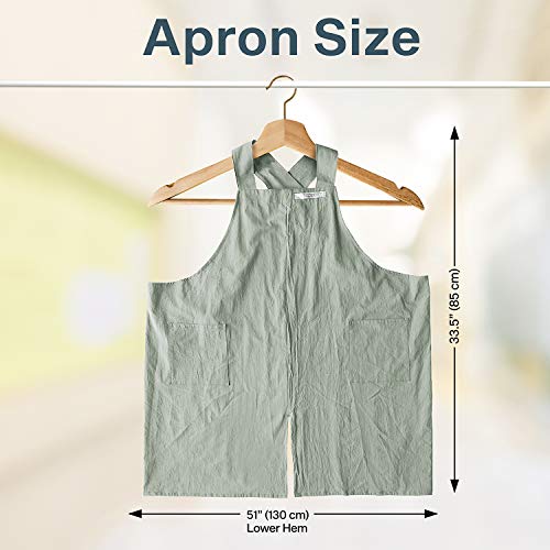 Cotton Aprons for Women (Light Green)