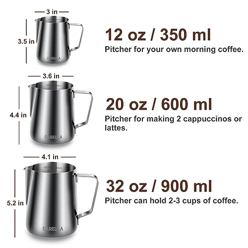 Milk Frothing Pitcher (A0 Silver / 20 Ounces)