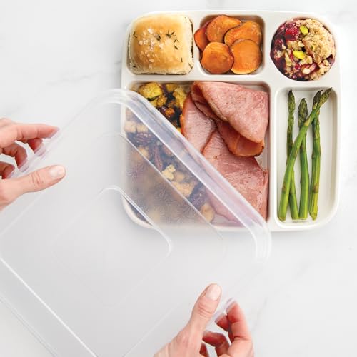 Divided Meal Tray with Lid (Divided Tray with Lid (1-Pack) / White)