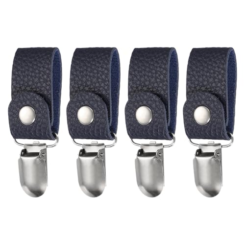 4 Pcs Towel Ring Holder with Clip (Dark Blue)