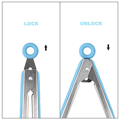 Kitchen & Grill Tongs Set of 2 (Blue)