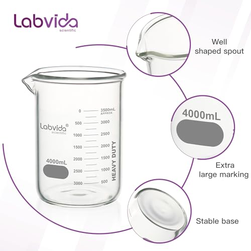 Heavy Duty Glass Beakers Vol.4000ml (Vol.4000ml)