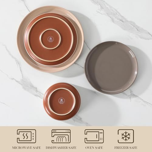 Plates and Bowls Sets (12 Pcs (Service for 4) / Multicolor)