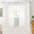 Natural Linen Curtains 42X63 Inch Length for Living Room Windows (Linen / 42"W x 63"L (Pack of 2))