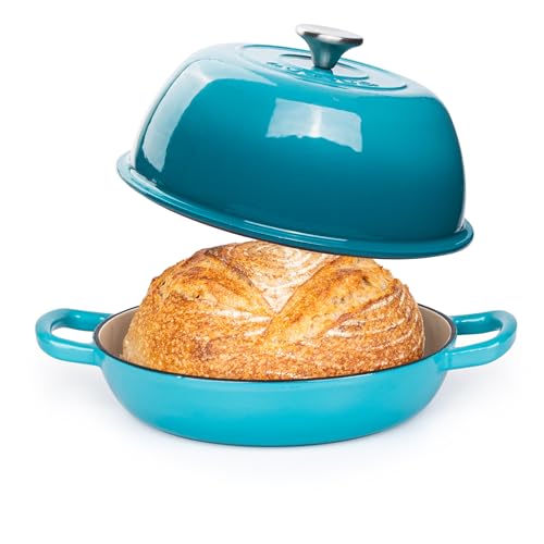 Enamelled Cast Iron Dutch Oven Pot (Light Blue)