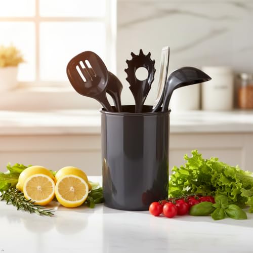 Calypso Basics by Reston Lloyd 6PC Melamine Utensil Holder Set (Utensil Holder Set / Gray)