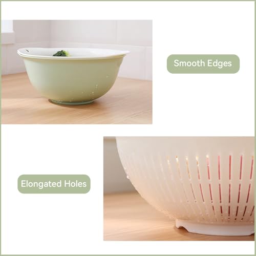Colander Bowl Set of 2 (Green (2.2+3.2Qt))