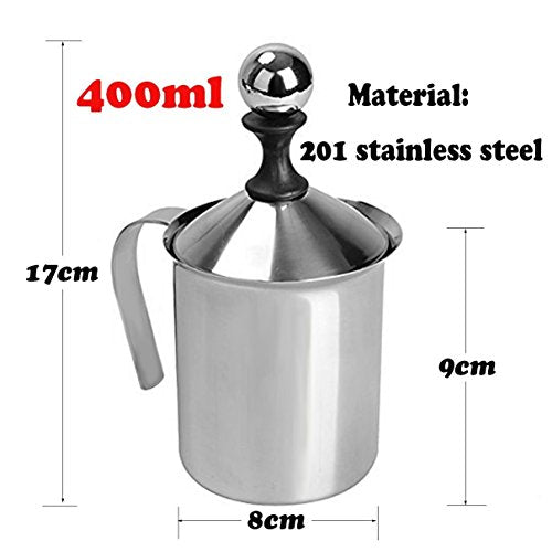 Milk Frother HomeGoal Stainless Steel Manual Milk Foamer