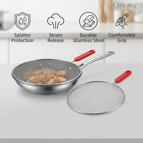 2 Splash Grease Screen for Frying Pans