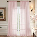 Blush Pink Sheer Curtains 108 Inches Long 2 Panels Set for Bedroom Living Room (59"W x 108"L (Pack of 2) / Blush Pink)