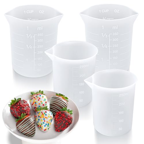 Silicone Cups for Melting Chocolate (250ml*2+350ml*2)
