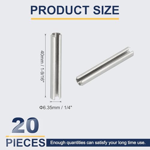Slotted Spring Pin (1/4" x 1-9/16" (6.35mm x 40mm))