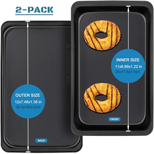 Nonstick Carbon Steel Cookie Baking Sheets (12 X 7.5 X 1.4 IN)