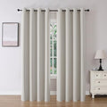 Blackout Curtains 95 Inch Length 2 Panels Set (Natural / 52"W x 95"L (Pack of 2))
