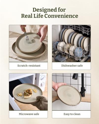 Stellar 24 Piece Dinnerware Set with Pasta Bowls (Matcha Green / Service for 6 (Include Pasta Bowls))