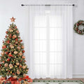 White Sheer Curtains 78 inches Long 2 Panels Set (White / 42"W x 78"L (Pack of 2))