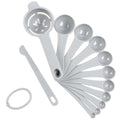 Measuring Spoons Set with Egg Separator 12 (Gray)