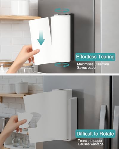 Magnetic Paper Towel Holder for Fridge (Black)