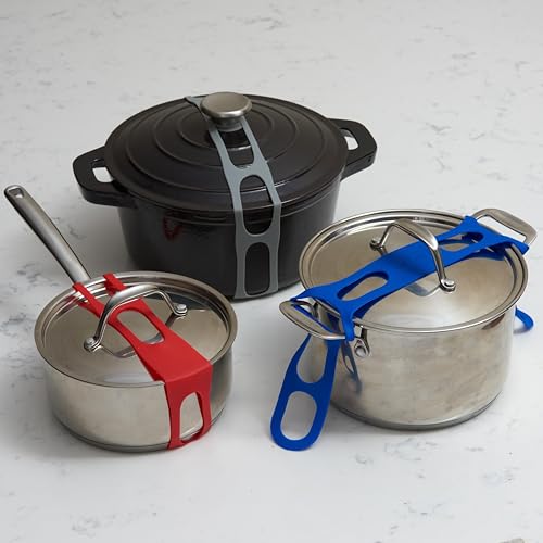 Lid Latch the reusable universal lid securing strap for crockpots (XL Clay)