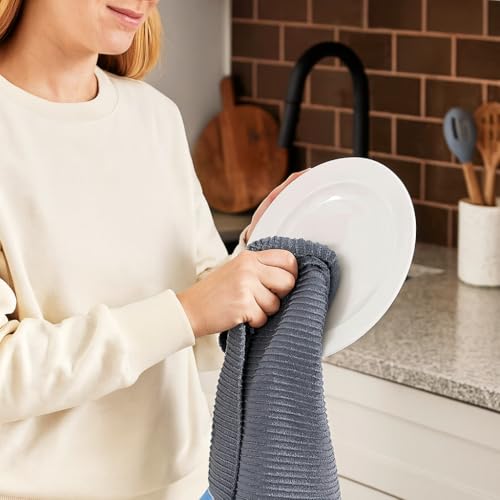 Slate Blue Gray Kitchen Hand Dish Towels (Slate Blue Grey)