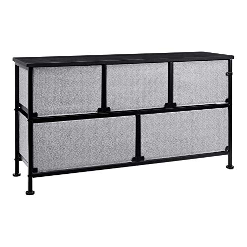 Extra Wide Fabric 5 (Black / Organizer Unit + Grey Drawers)