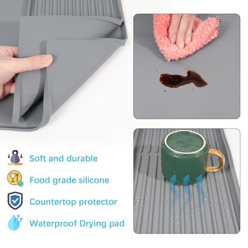 Coffee Bar Mat Set (Gray)